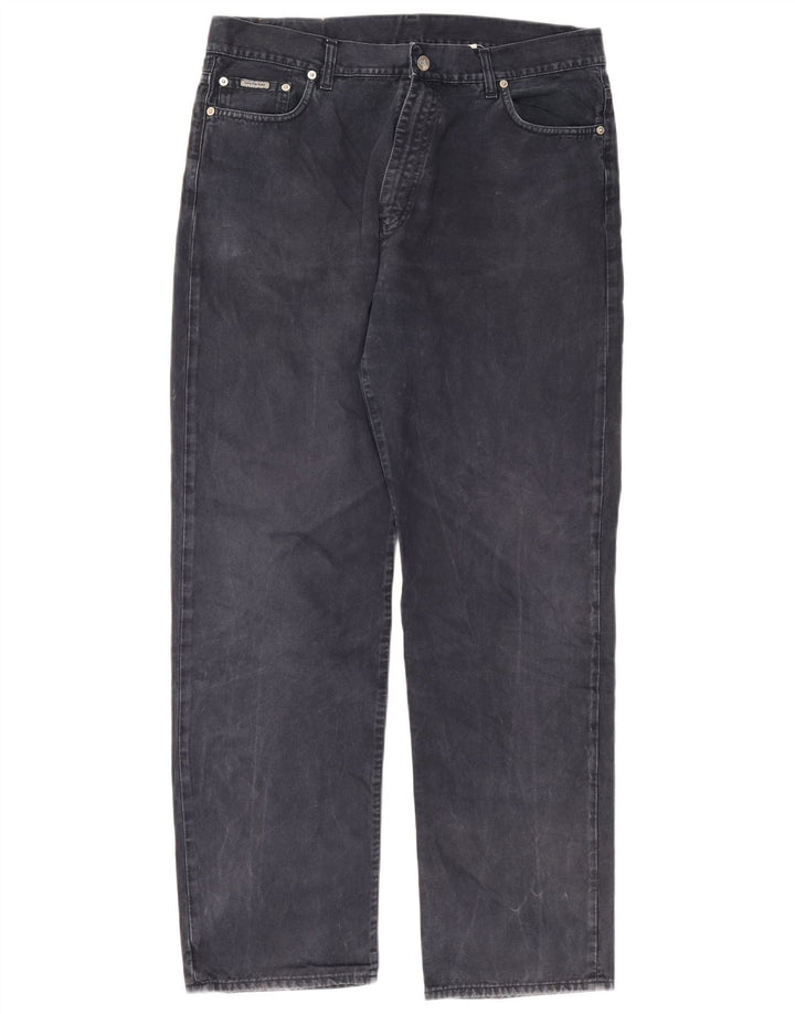 Calça jeans reta masculina Calvin Klein W38 L32 algodão azul marinho