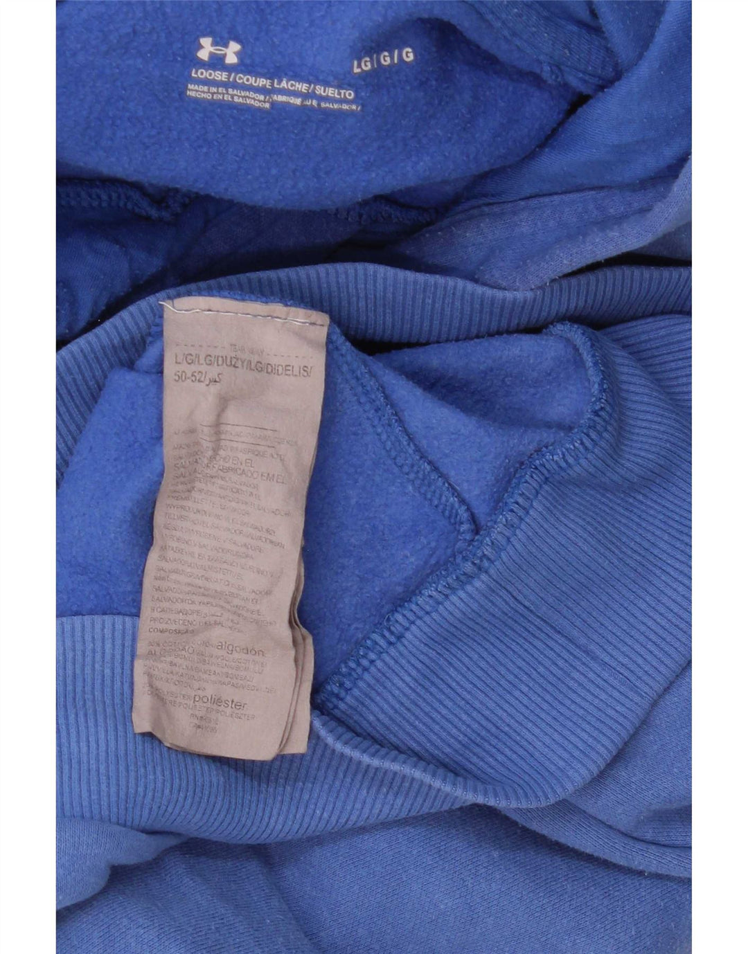 Under Armour Mens Hoodie Jumper Grande Algodão Azul