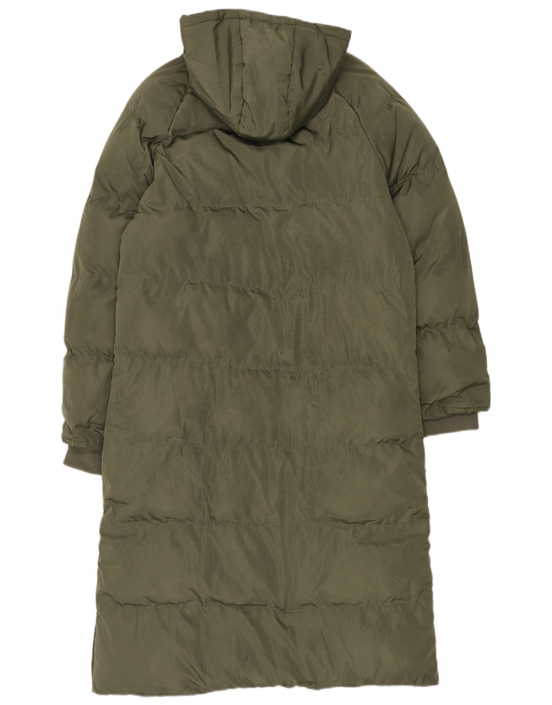 Casaco acolchoado de grandes dimensões com capuz feminino de banco UK 16 poliéster cáqui grande