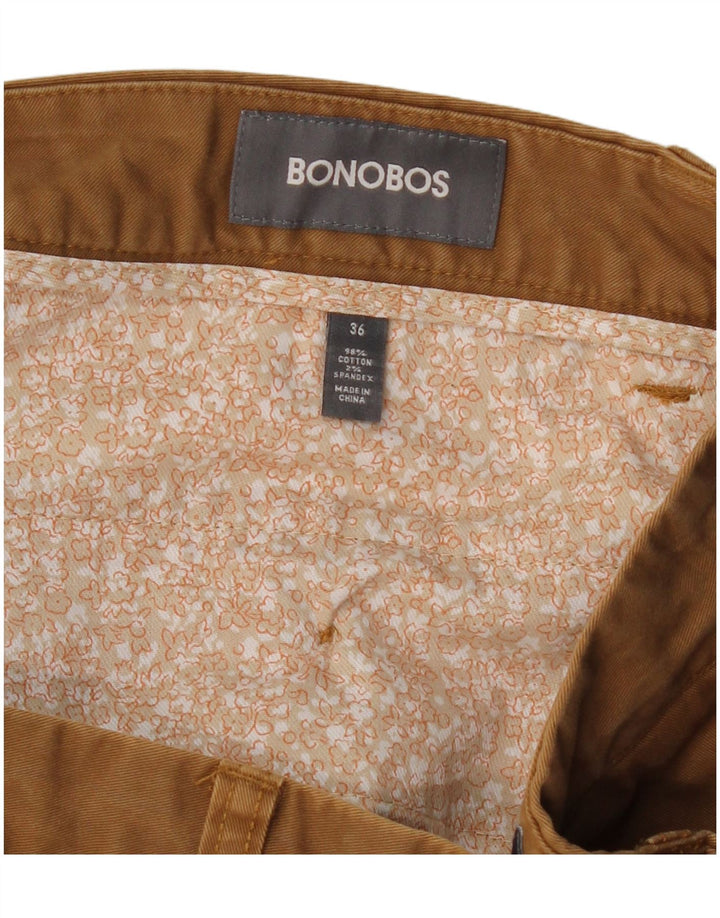 BONOBOS Mens Chino Shorts W36 Grande Algodão Bege