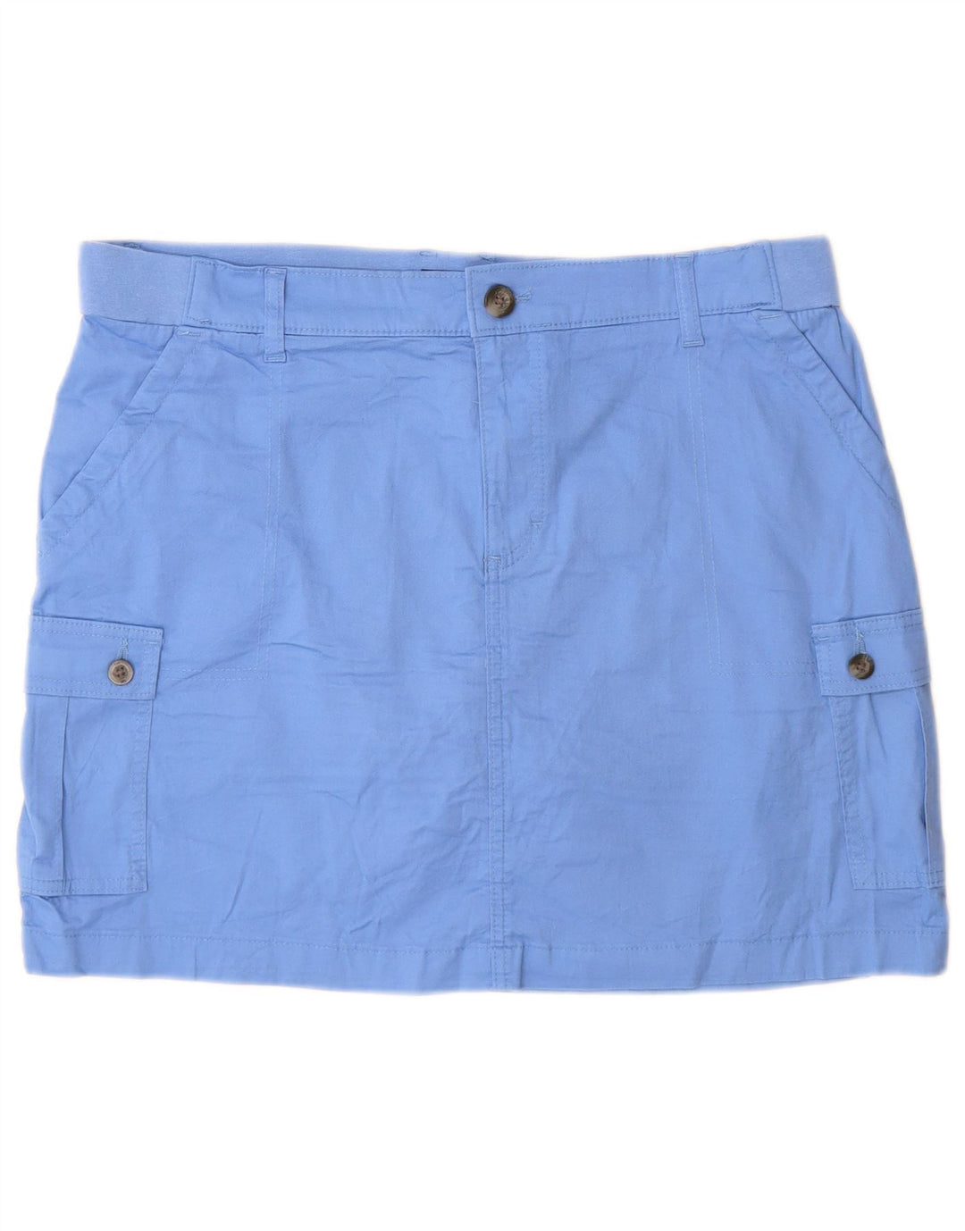 Mini saia cargo feminina Lee US 16 2XL W36 algodão azul