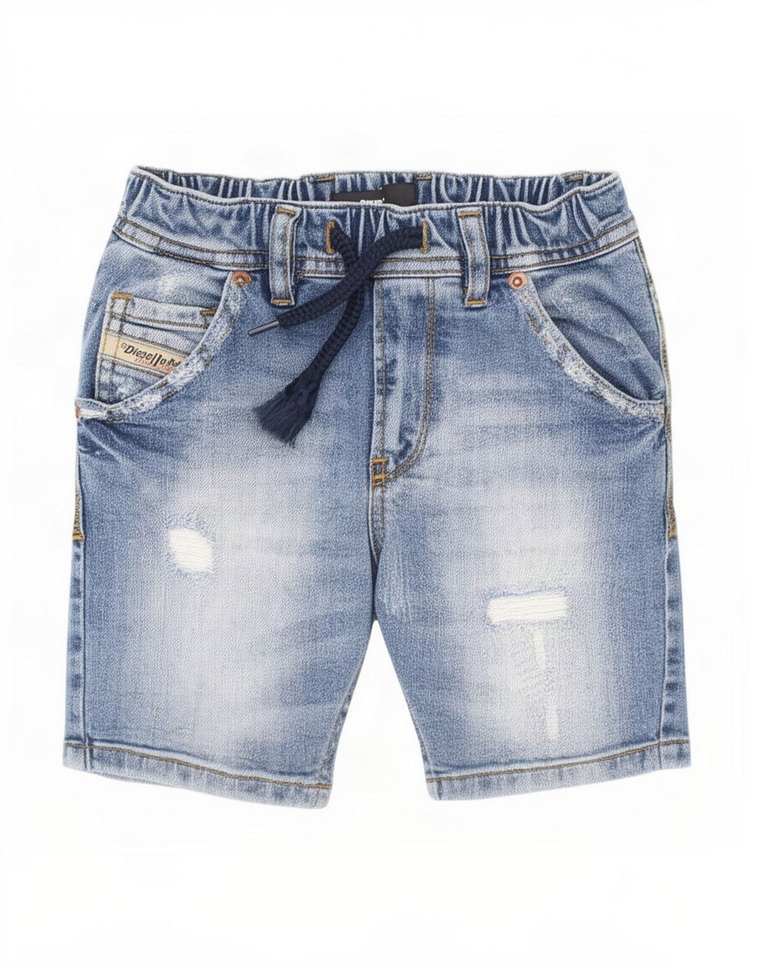 Diesel Boys Shorts jeans desgastados 3-4 anos W20 algodão azul