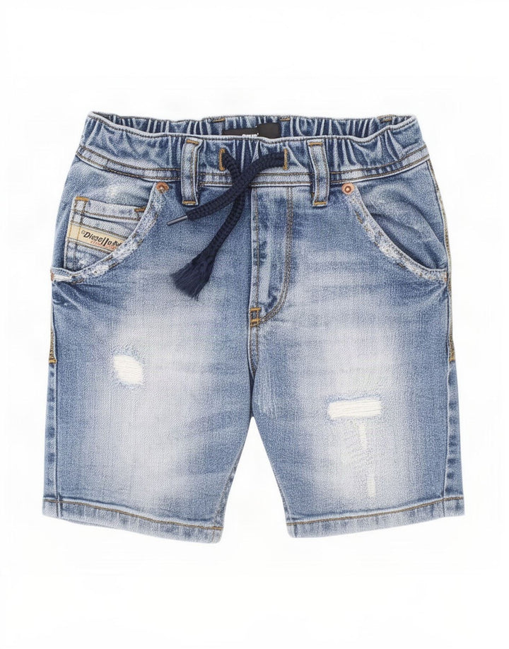 Diesel Boys Shorts jeans desgastados 3-4 anos W20 algodão azul