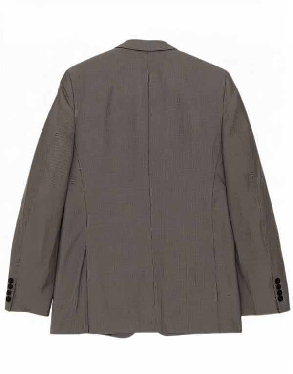 Jaqueta blazer masculina Zara com 2 botões EU 52 listra cinza grande