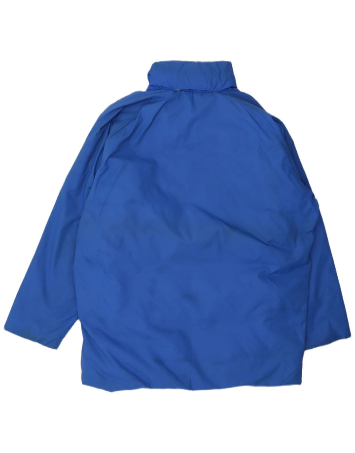 Moncler Jaqueta masculina acolchoada com capuz tamanho 3 grande poliamida azul