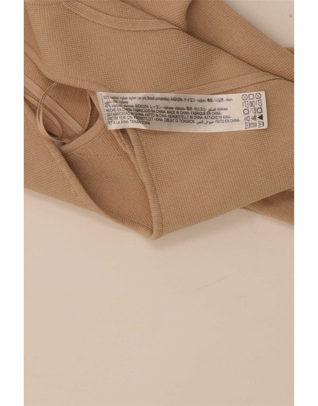 Top curto feminino sem mangas Zara Reino Unido 8 pequeno bege nylon