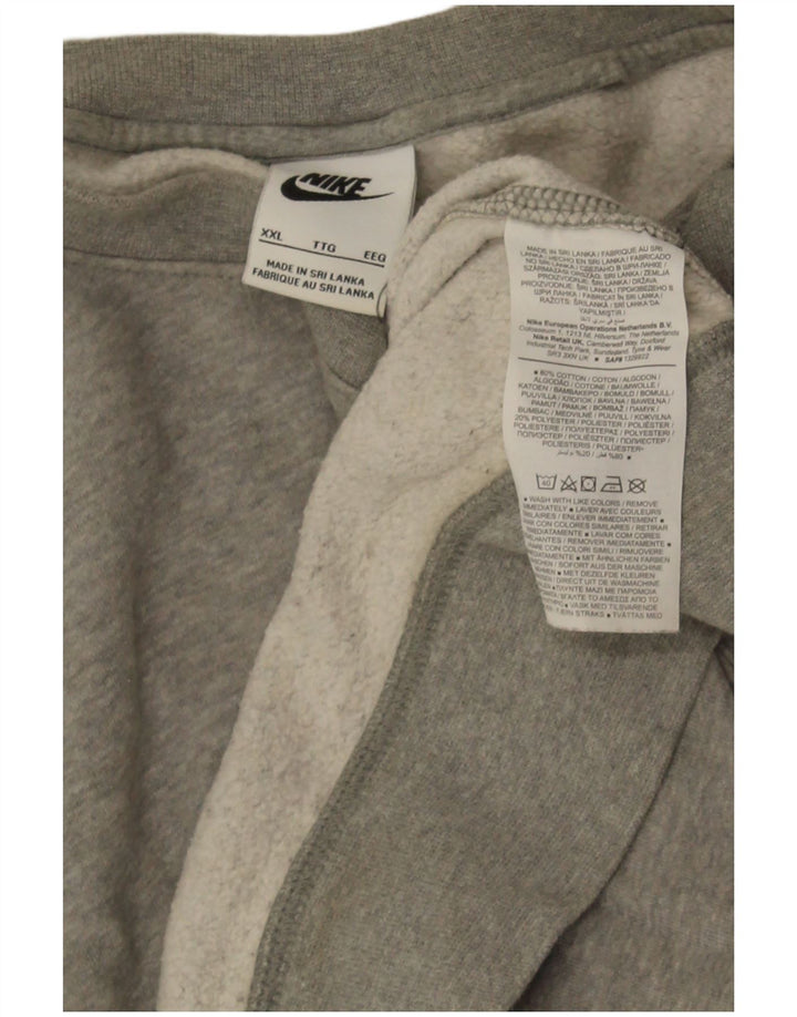 Moletom masculino Nike Jumper 2XL cinza manchado de algodão