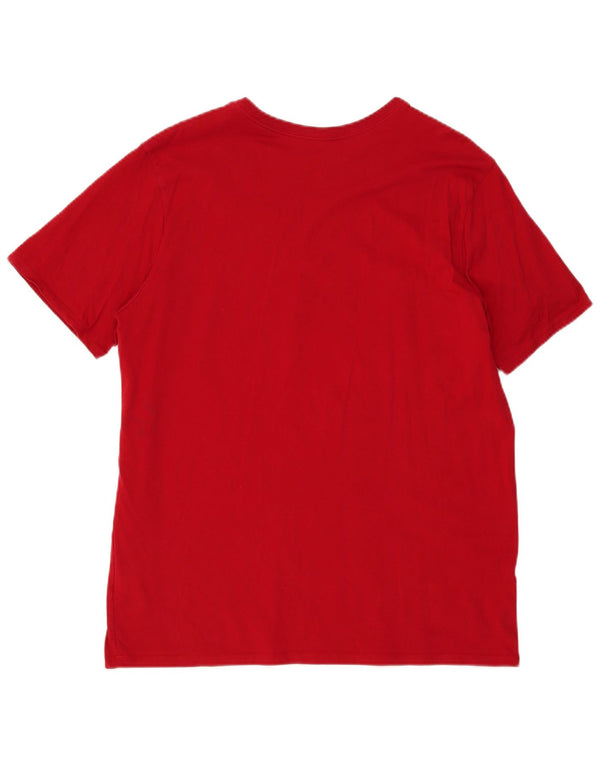 Camiseta Jordan masculina gráfica Top XL vermelho colorblock algodão