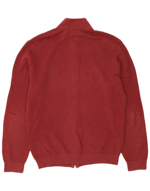 Suéter cardigã masculino Massimo Dutti grande algodão vermelho