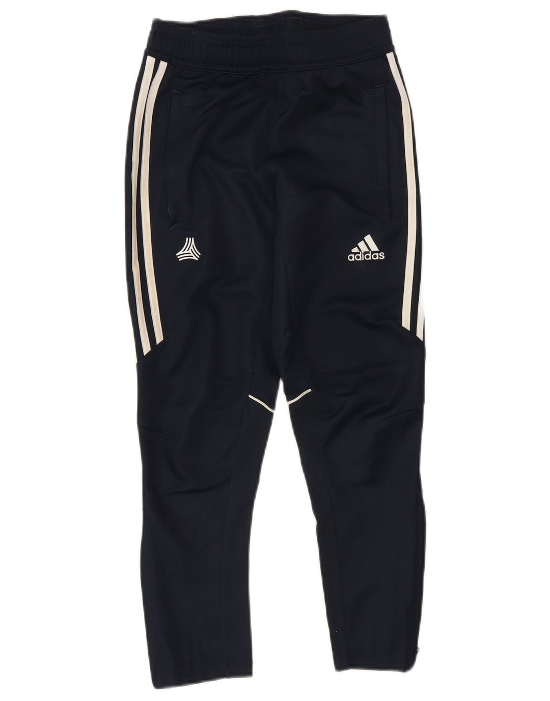 Calças de treino Adidas Boys Climacool 7-8 anos azul marinho poliéster