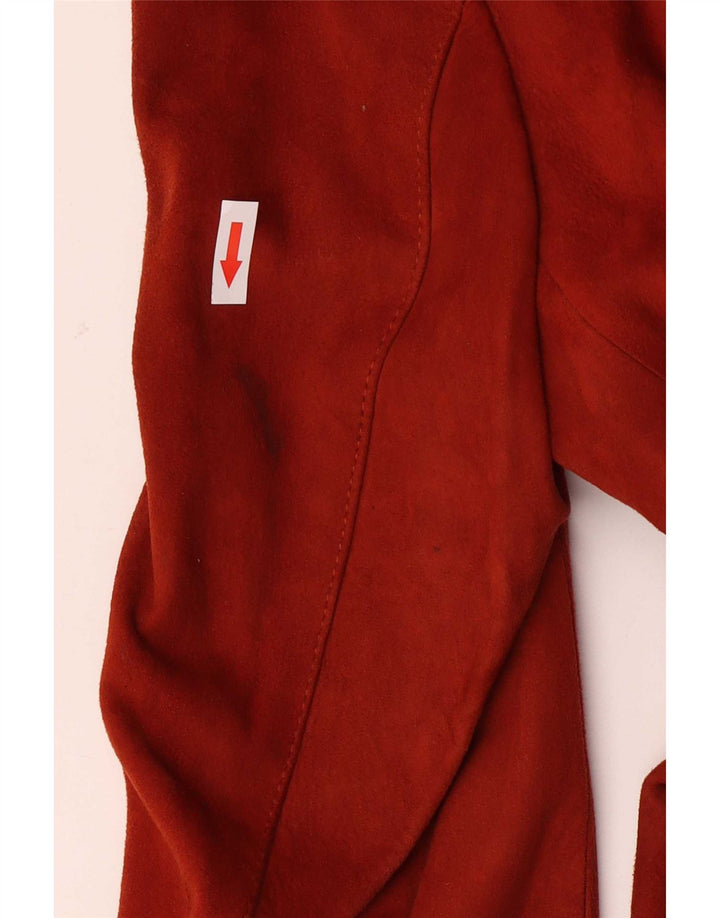 Jaqueta de camurça feminina vintage IT 52 2XL Couro vermelho