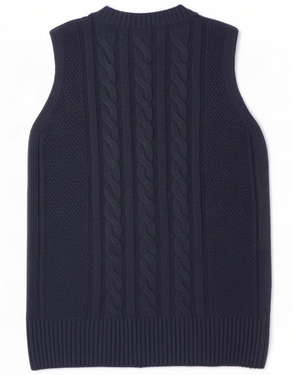 Regata feminina Marks & Spencer com colete UK 10 poliéster azul marinho pequeno