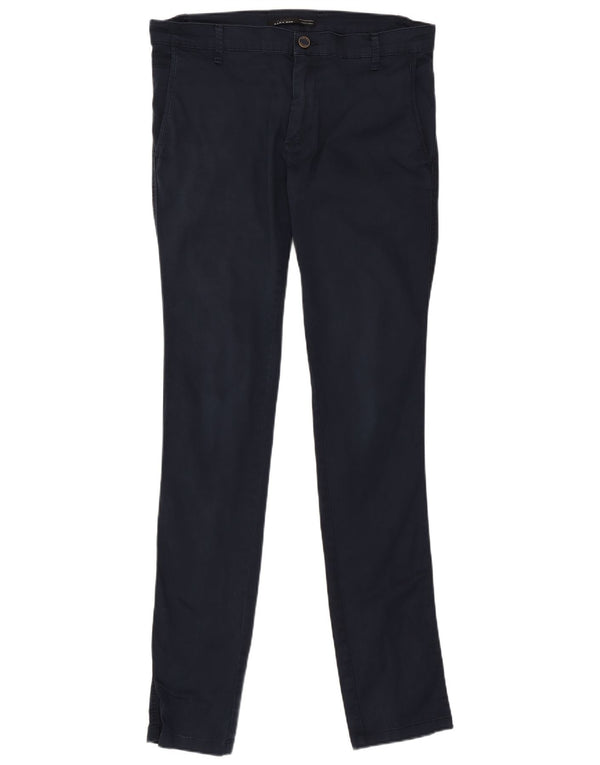 Zara Mens Skinny Chino Calças EU 38 Pequeno W30 L32 Azul Marinho