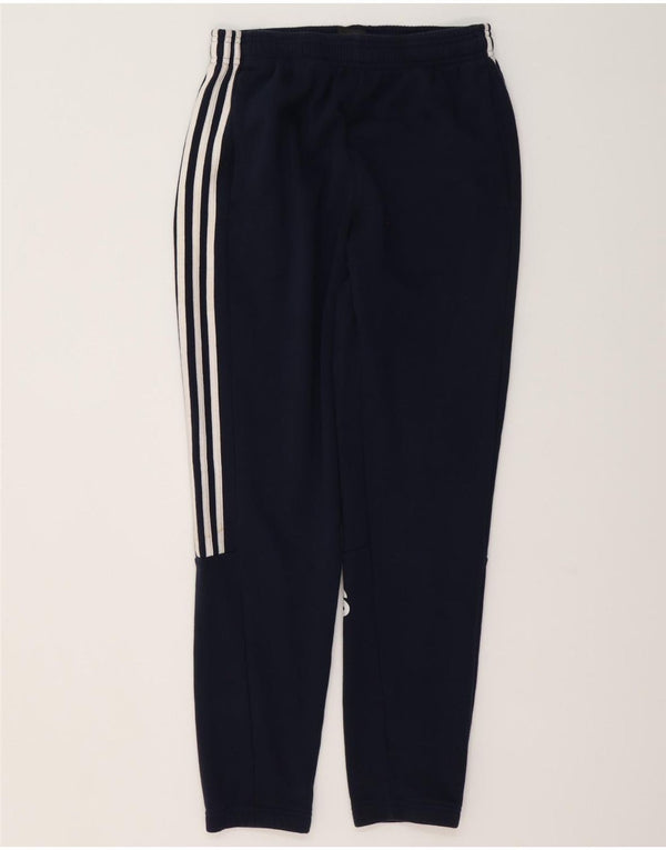 Adidas Mens Graphic Tracksuit Trousers Joggers Medium Navy Blue Cotton