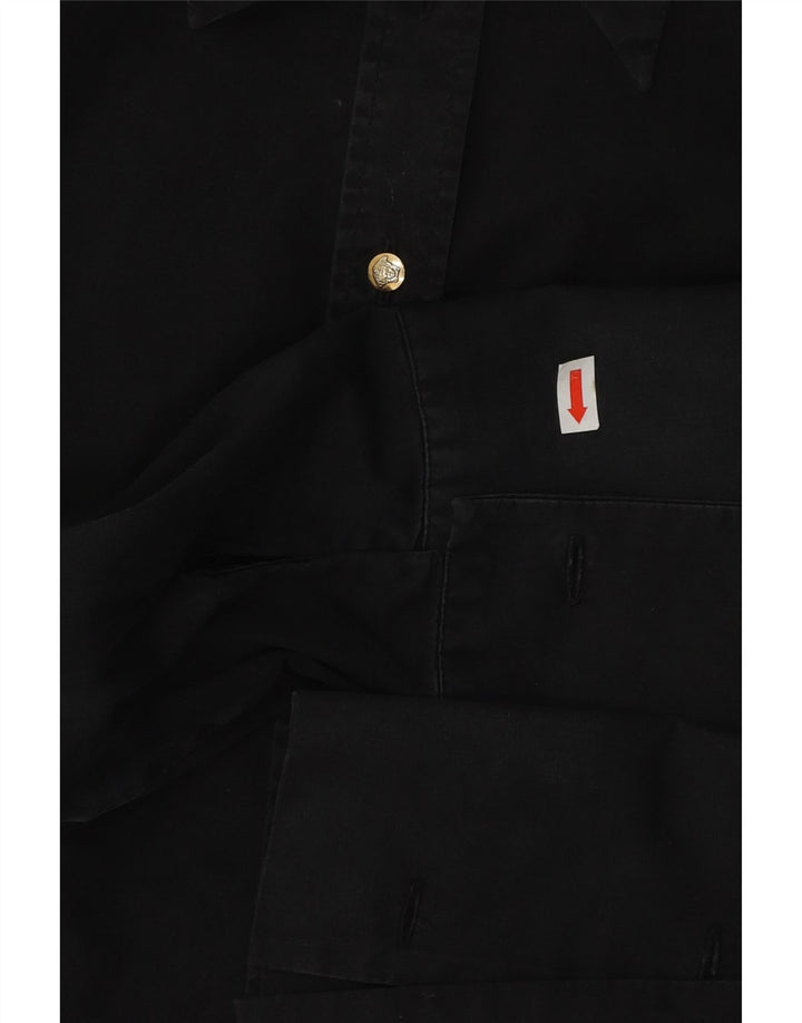 Camisa formal feminina Versace Reino Unido 10 pequena preta
