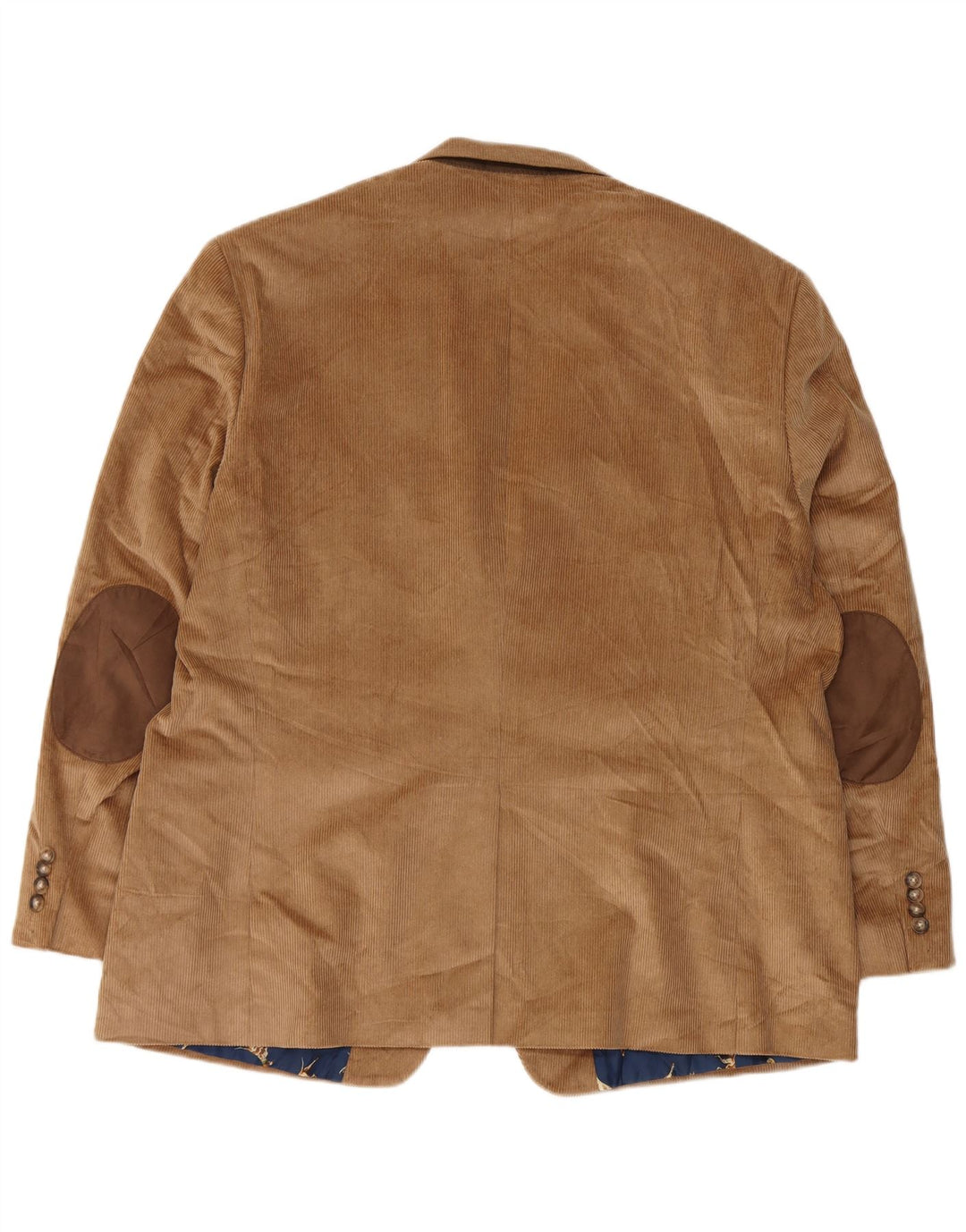 Jaqueta blazer masculina de veludo cotelê com 2 botões CHAPS Reino Unido 48 4XL algodão marrom