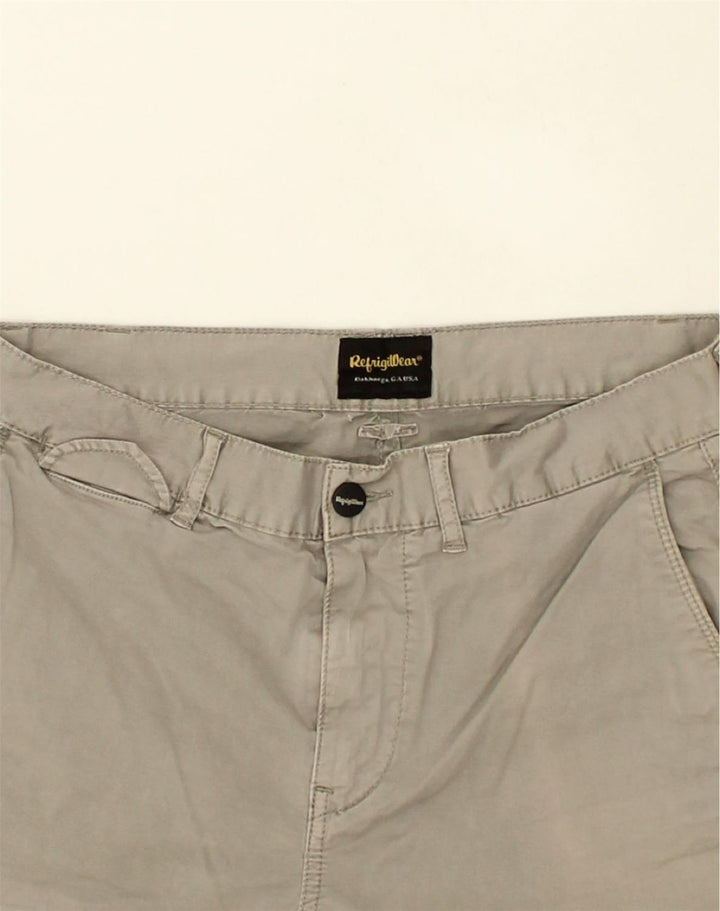 REFRIGIWEAR Womens Casual Shorts W30 Medium  Khaki Cotton | Vintage Refrigiwear | Thrift | Second-Hand Refrigiwear | Used Clothing | Messina Hembry 