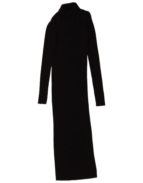 Zara Vestido Maxi Jumper Feminino Reino Unido 8 Pequeno Preto
