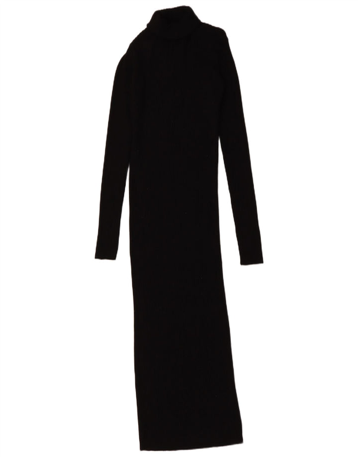 Zara Vestido Maxi Jumper Feminino Reino Unido 8 Pequeno Preto