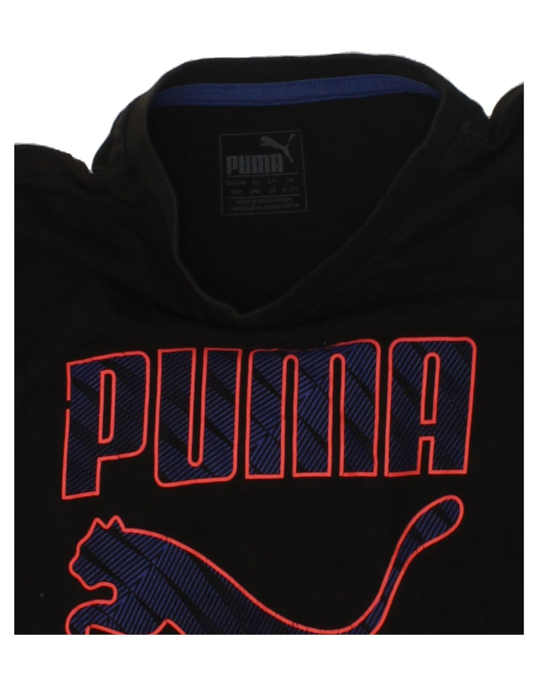 PUMA Boys Graphic T-Shirt Top 9-10 Years Black Cotton | Vintage Puma | Thrift | Second-Hand Puma | Used Clothing | Messina Hembry 