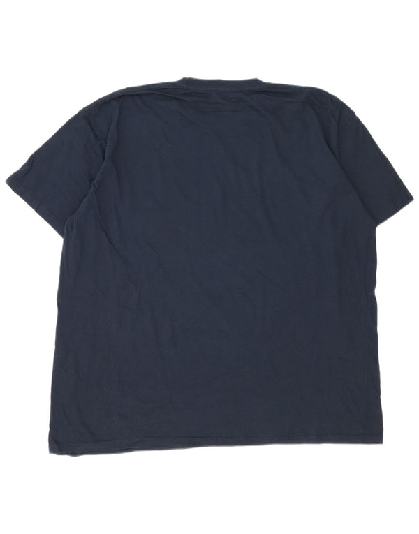 Camiseta gráfica Hard Rock Cafe masculina Ibiza Top 2XL algodão azul marinho