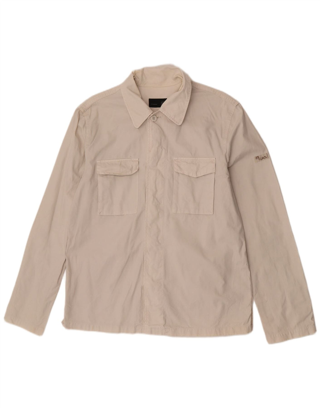 Jaqueta bomber masculina Gas UK 42 XL algodão branco