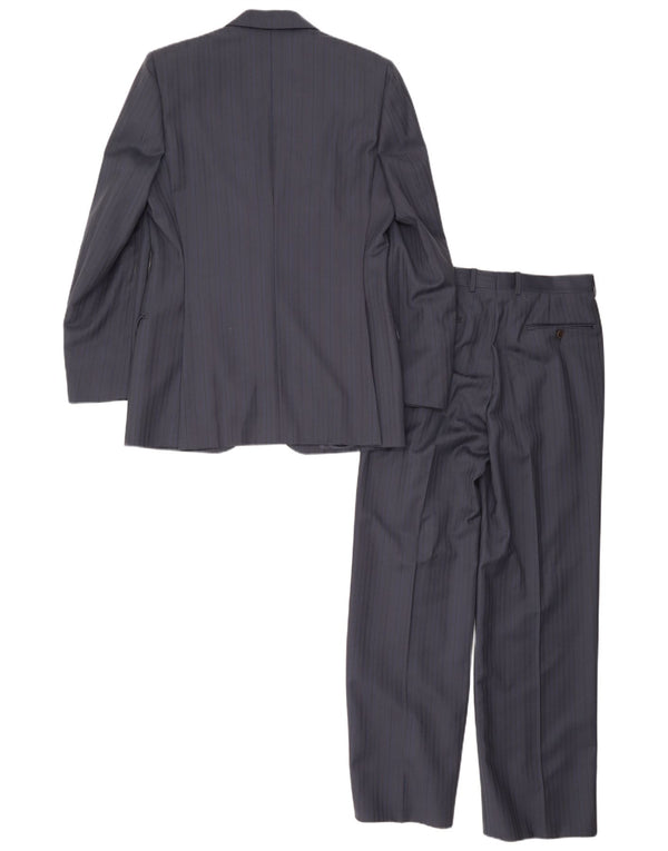 Terno masculino Pierre Cardin IT 46 pequeno W30 L30 listrado azul marinho
