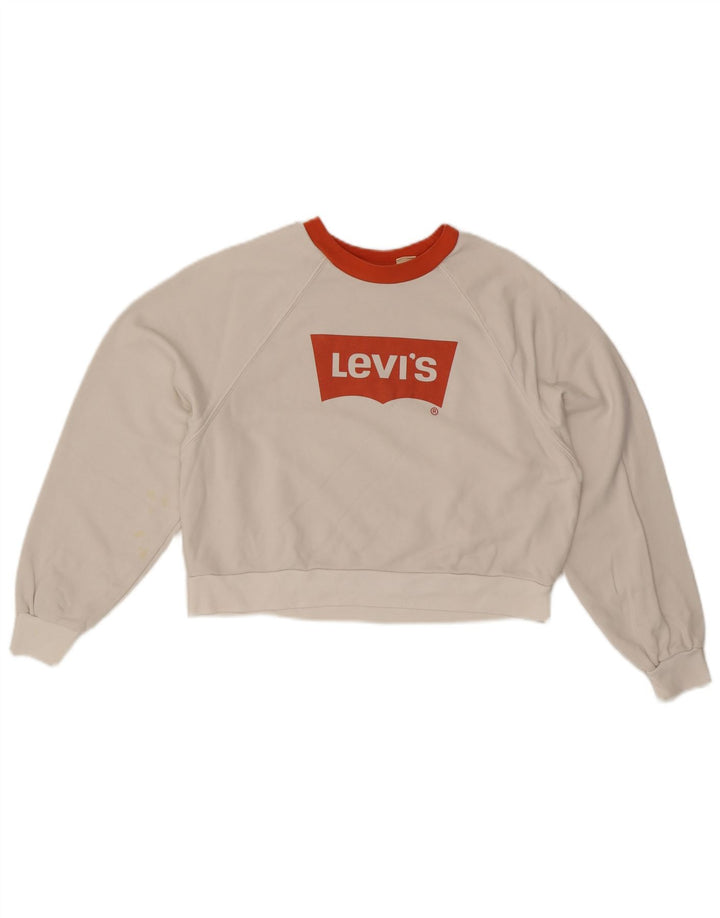 Moletom feminino com estampa oversized LEVI'S UK 6 XS branco