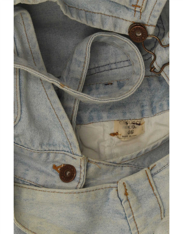 Casucci Macacão feminino jeans IT 46 grande W32 azul