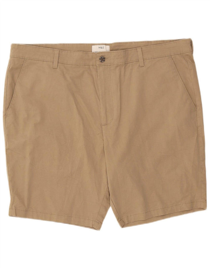 Shorts chino masculino Marks & Spencer W44 2XL algodão bege