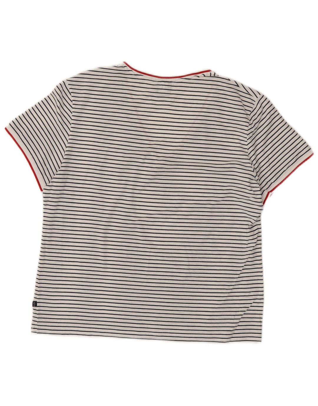 Camiseta feminina PAUL & SHARK UK 18 XL algodão listrado branco