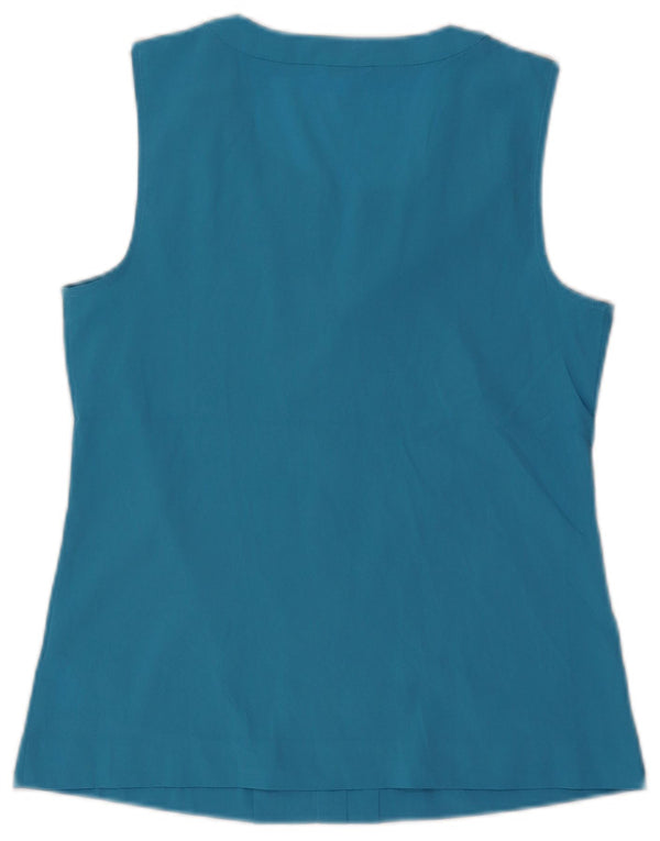 Blusa feminina sem mangas Calvin Klein UK 6 XS azul poliéster