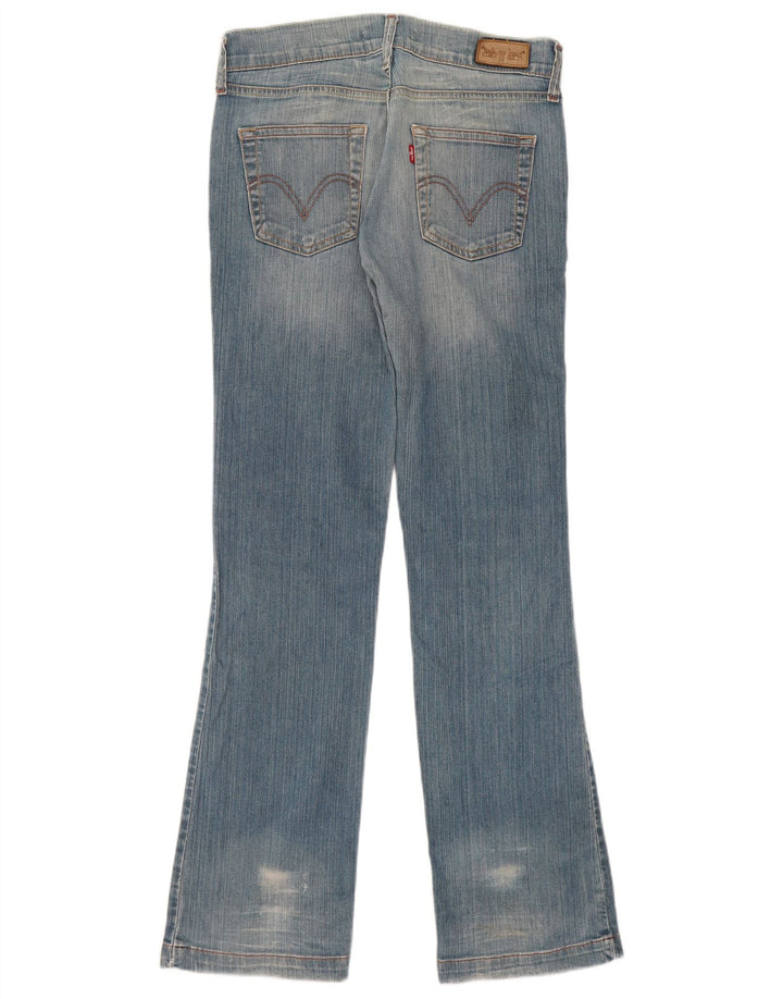 Levi's Womens Eve Straight Jeans W31 L34 Azul Algodão