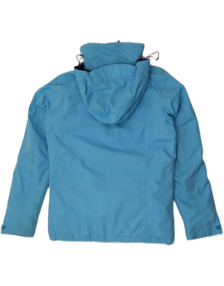 Jaqueta de esqui com capuz feminino Salomon UK 14 poliéster azul médio