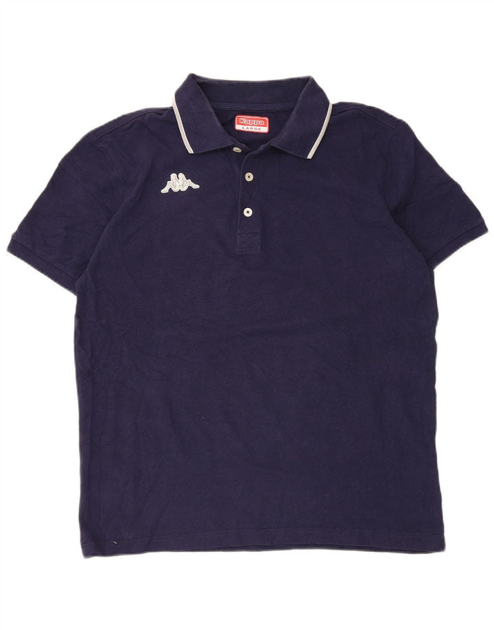 Camisa polo masculina Kappa grande azul marinho