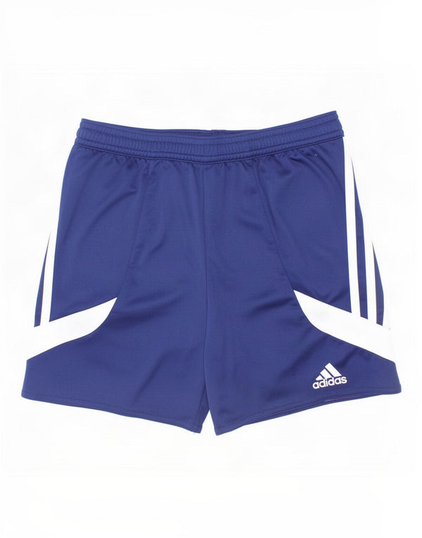 Shorts esportivos Adidas Boys Climalite 9-10 anos médio azul colorblock