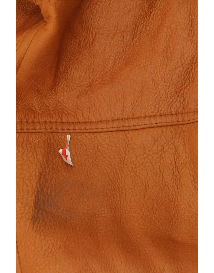 Jaqueta masculina vintage Shearling IT 52 XL marrom
