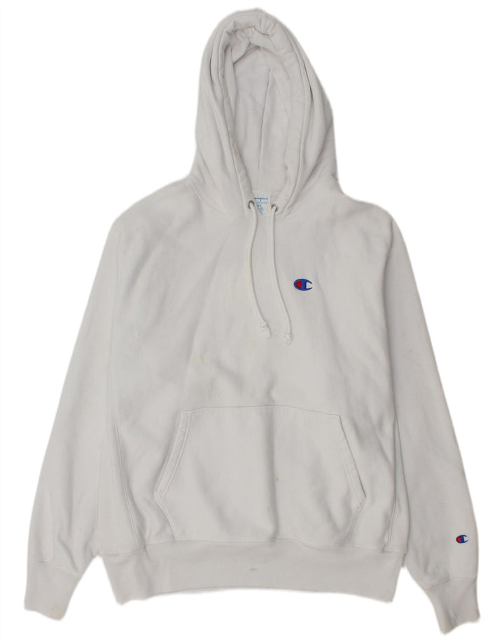 Jumper masculino com capuz Champion grande algodão branco