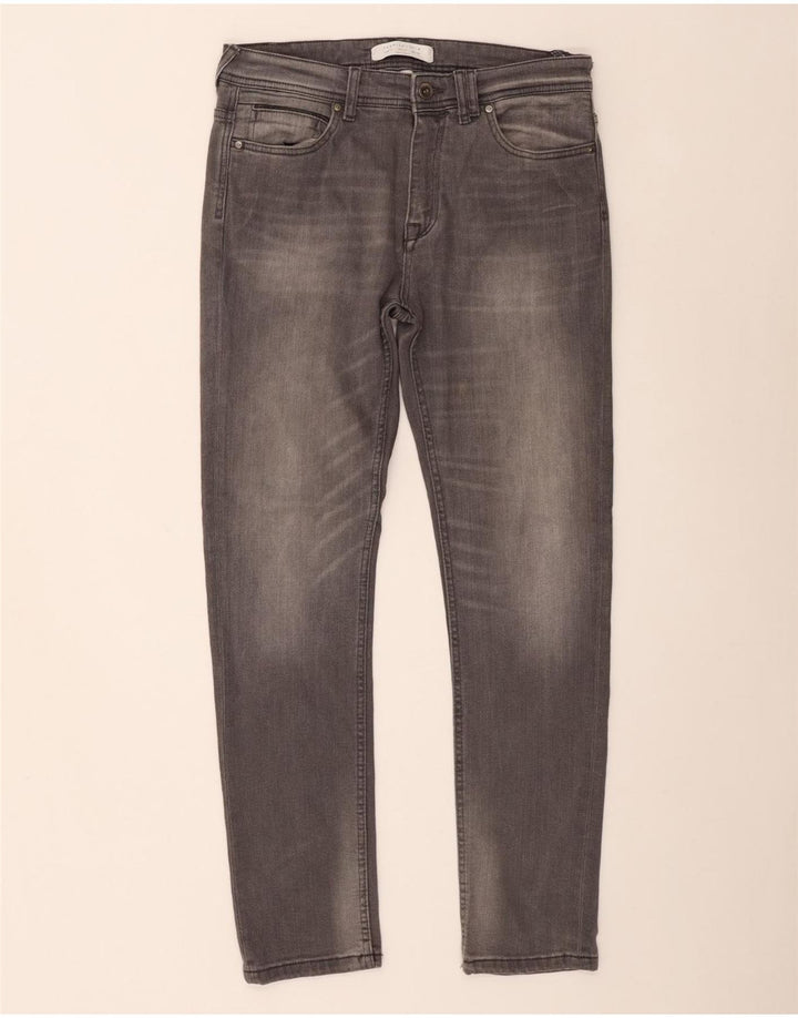 Zara Mens Slim Jeans EU 42 Grande W32 L30 Cinza Algodão