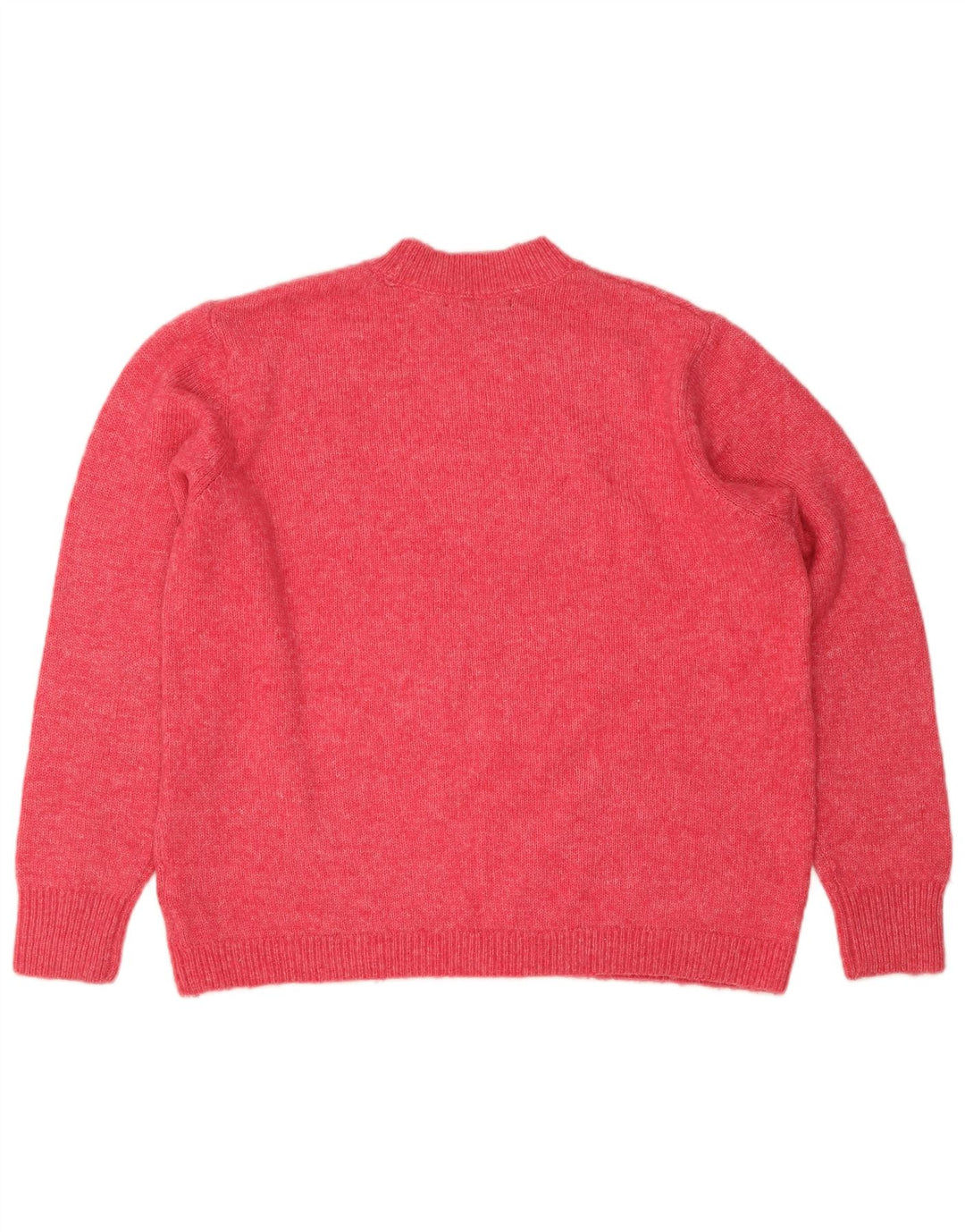 Suéter feminino Marks & Spencer com gola redonda, Reino Unido 14, rosa médio