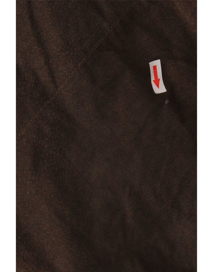 Jaqueta utilitária de couro para motocicleta masculina vintage Reino Unido 38 marrom médio