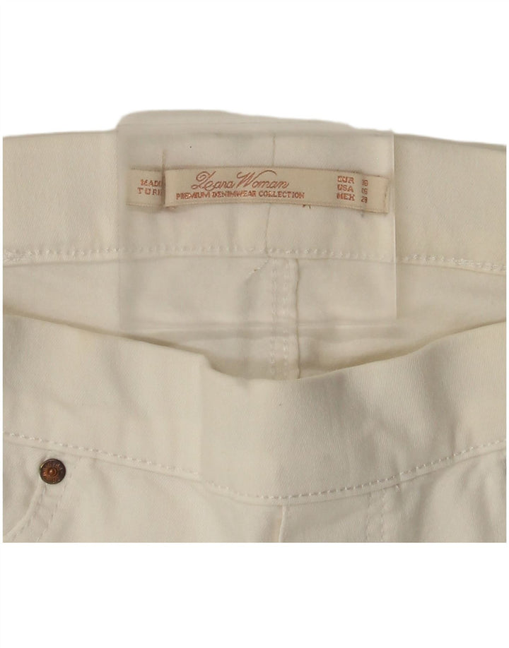 Zara Jeans Slim Feminino EU 38 Pequeno W28 L28 Branco