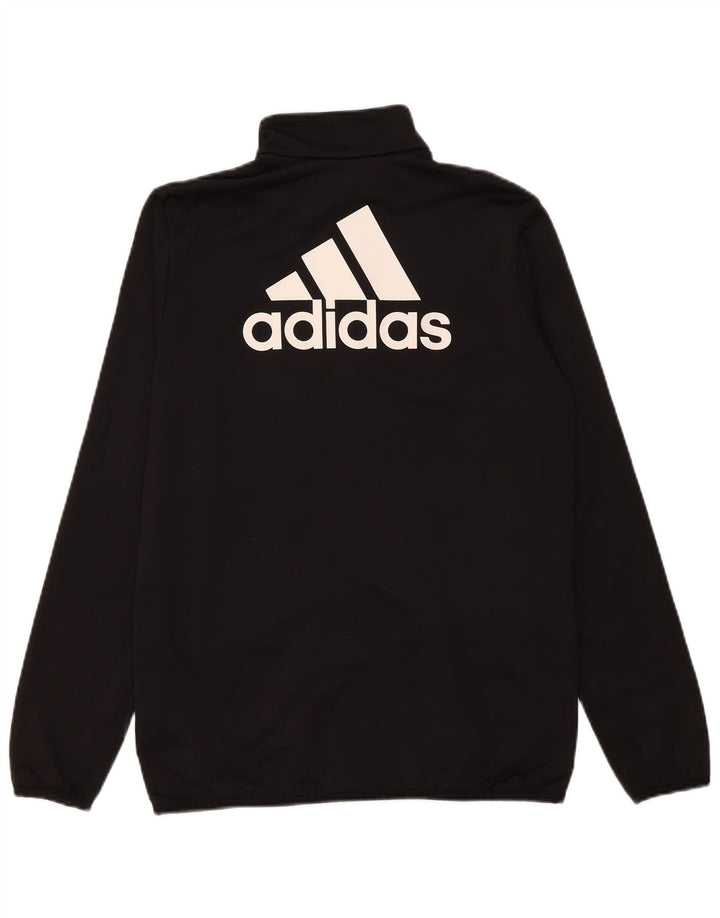 Casaco de treino gráfico Adidas Boys 15-16 anos preto poliéster