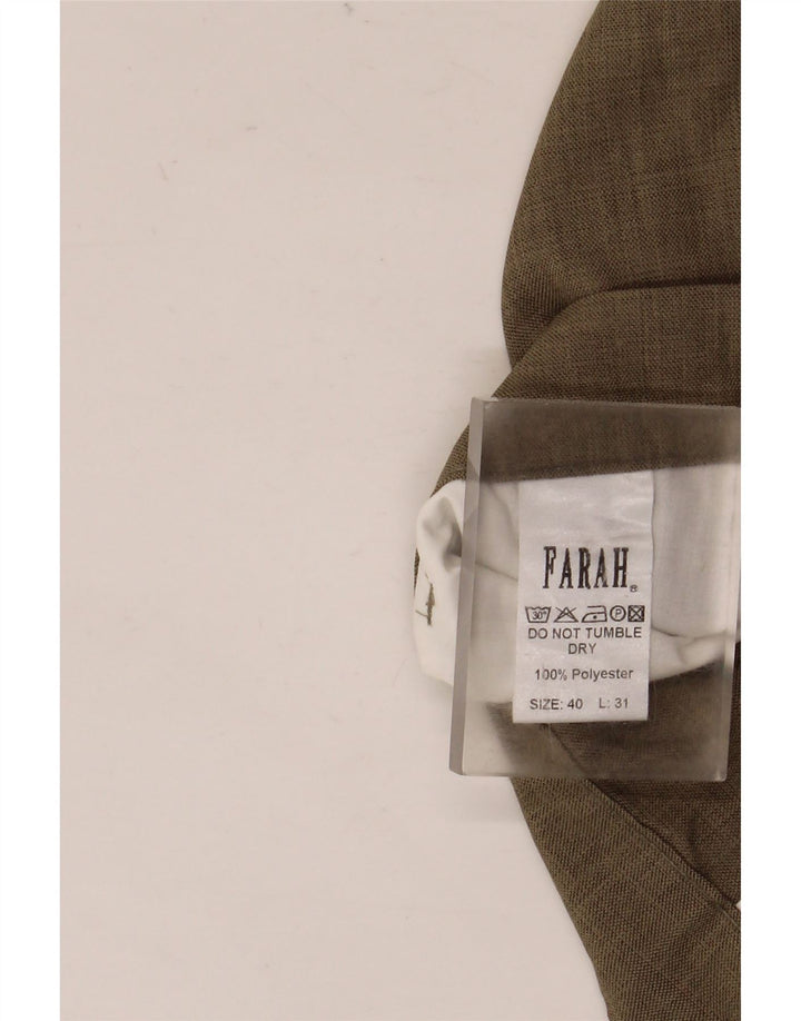 Calça casual cônica masculina Farah W40 L31 poliéster marrom