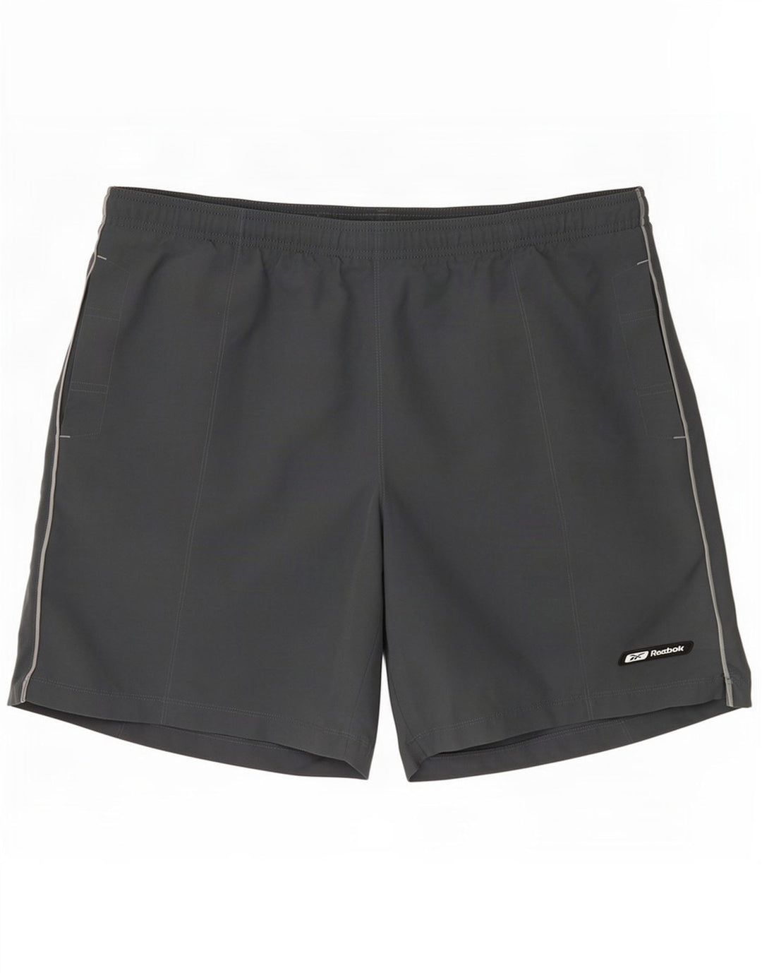 Shorts de natação masculino Reebok grande poliéster cinza