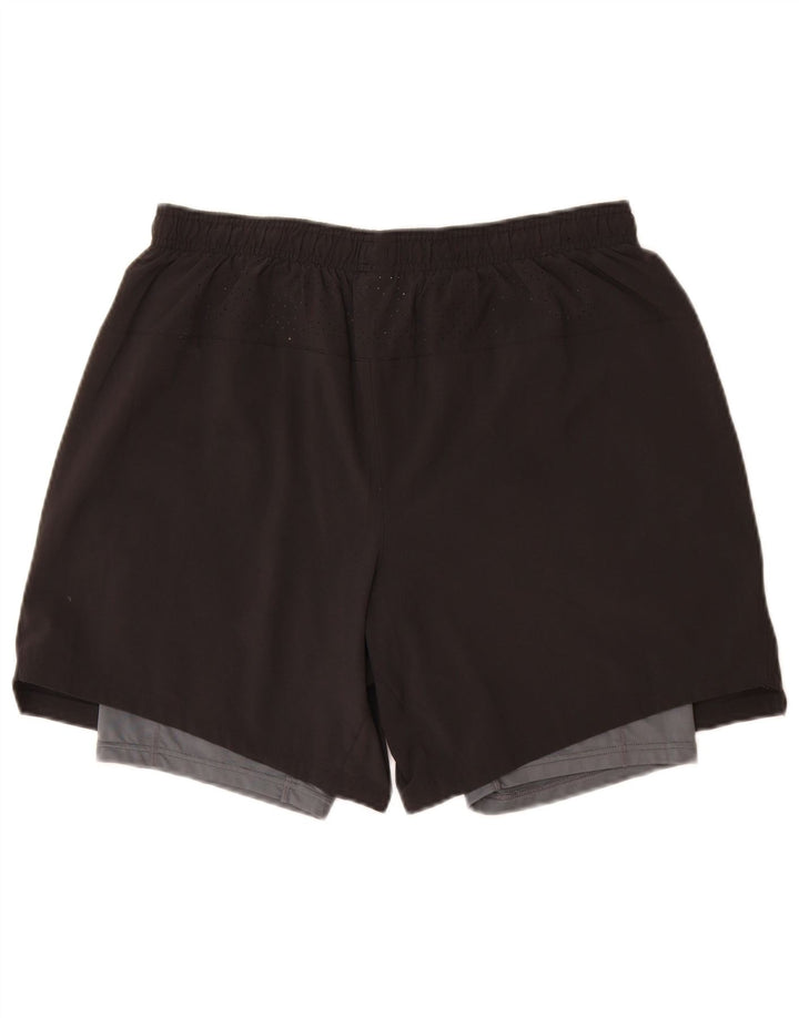 Shorts esportivos masculinos New Balance grande poliéster colorblock preto