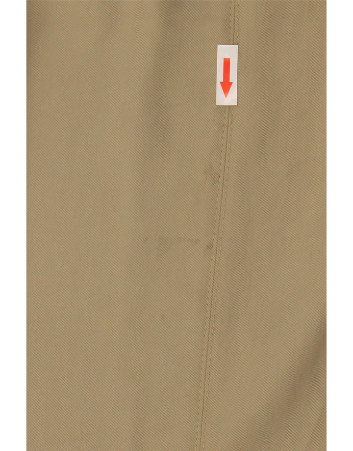 Zara Calça jogger feminina casual médio W28 L26 poliéster cáqui