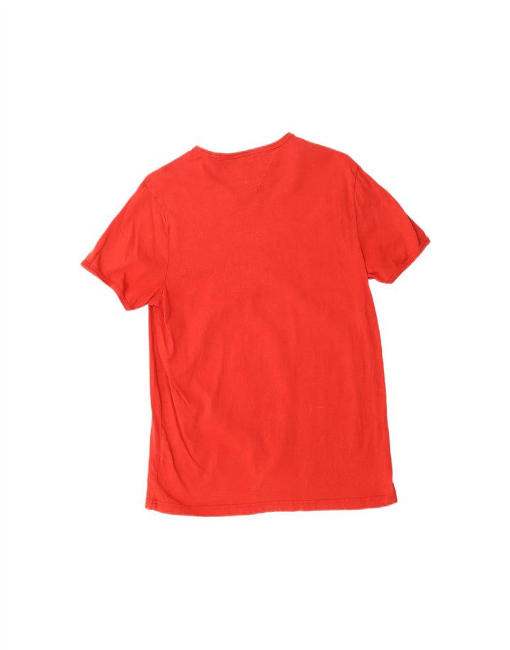 Camiseta masculina TOMMY HILFIGER de algodão vermelho médio