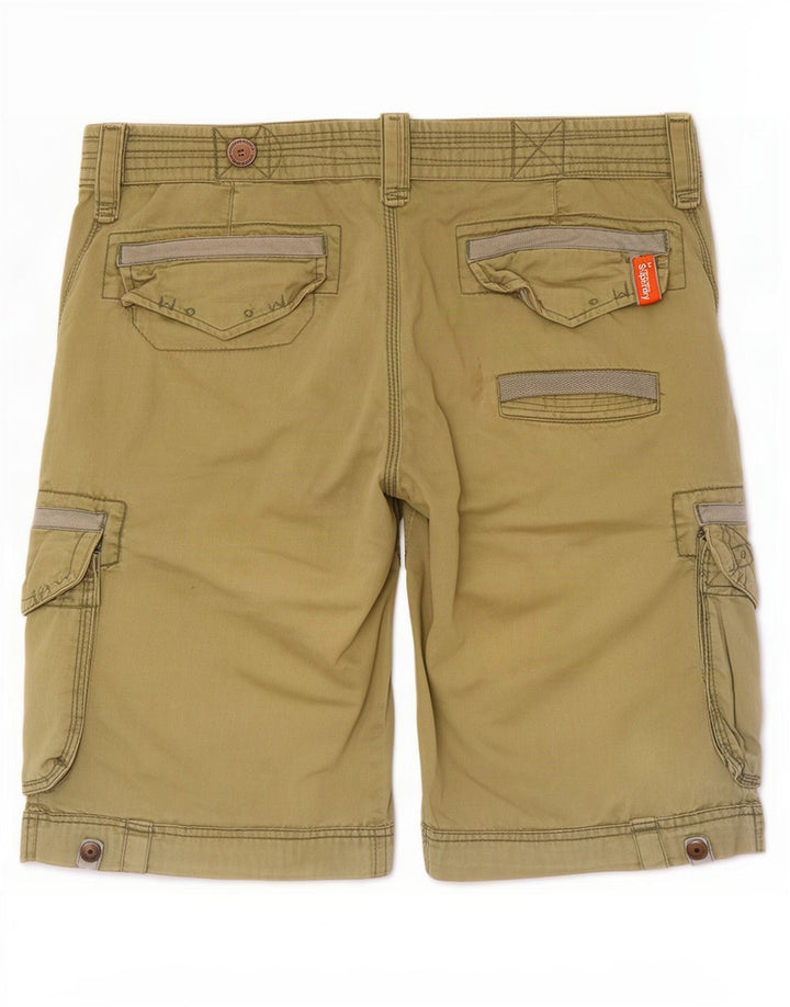 Superdry Mens Cargo Shorts Grande W36 Algodão Verde