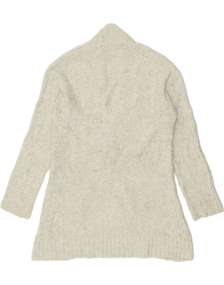 EDDIE BAUER Womens Cardigan Sweater UK 6 XS Grey Cotton Vintage Eddie Bauer and Second-Hand Eddie Bauer from Messina Hembry 